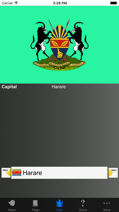 Zimbabwe Province Maps, Flags and Capitals Screenshots