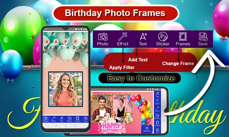 Birthday Photo Frames Screenshots