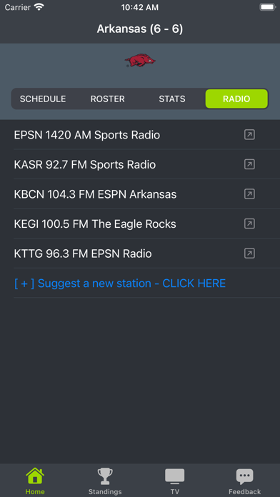 Arkansas Football Schedules Screenshots