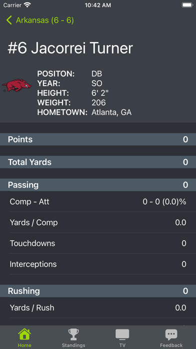 Arkansas Football Schedules Screenshots