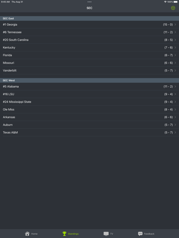 Auburn Football iPad Screenshots