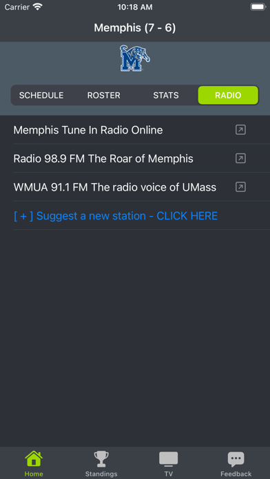 Memphis Football Schedules Screenshots