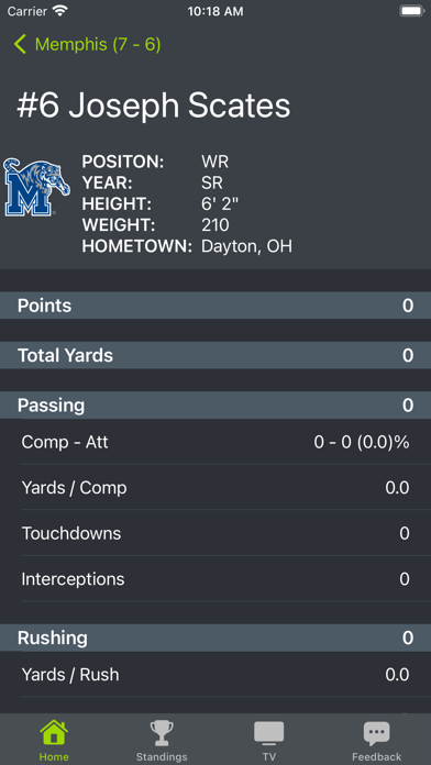Memphis Football Schedules Screenshots