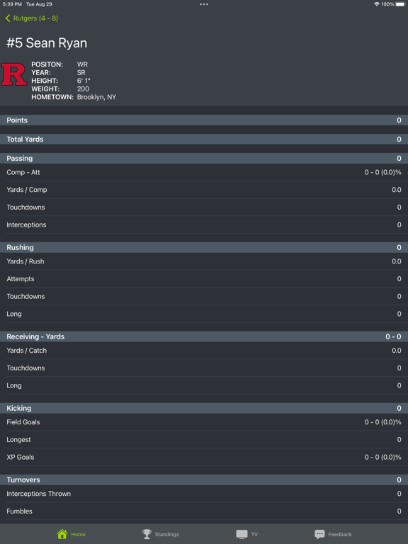 New Brunswick Football iPad Screenshots