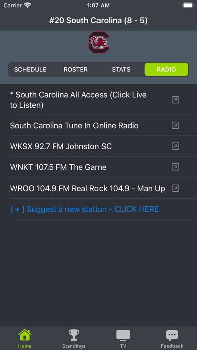 South Carolina Football App Screenshots