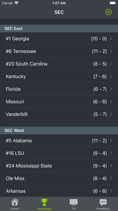 South Carolina Football App Screenshots