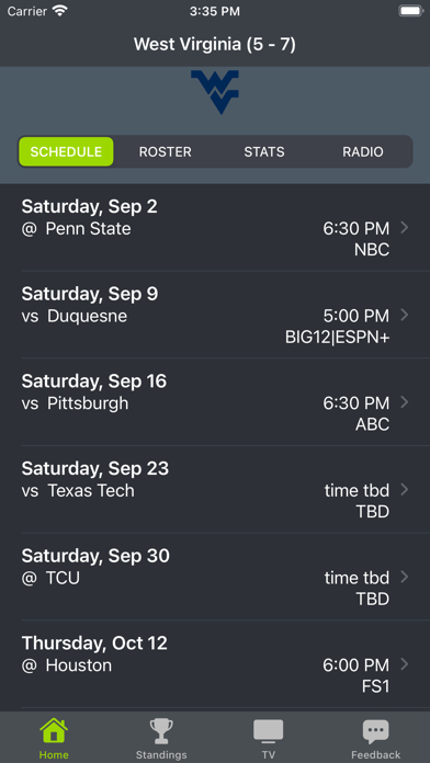 West Virginia Football Screenshots