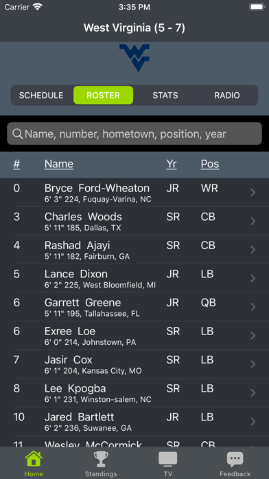West Virginia Football Screenshots