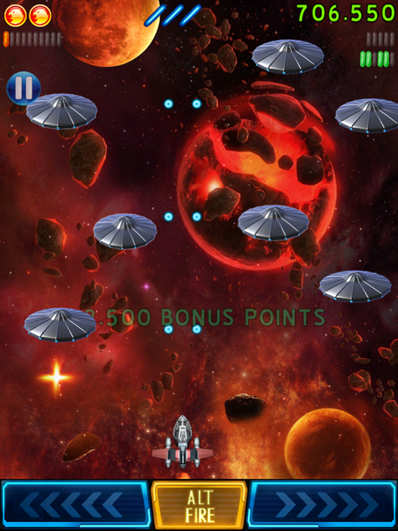 Space Falcon Reloaded Shoot'em iPad 應用截圖