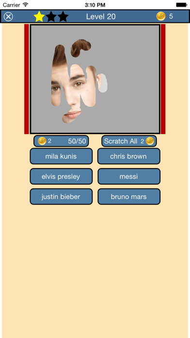 Scratch That Celebrity Quiz Screenshots