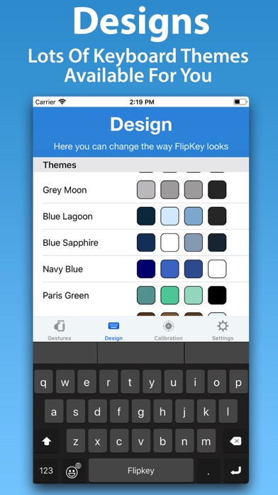 FlipKey Keyboard -Flip to Snap Screenshots