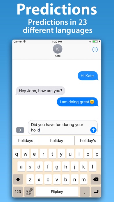 FlipKey Keyboard -Flip to Snap Screenshots