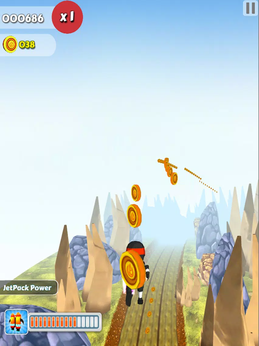 Captures d'écran de Clumsy Kid Ninja Runner : Sky Surfer Real Challenge Game iPad 