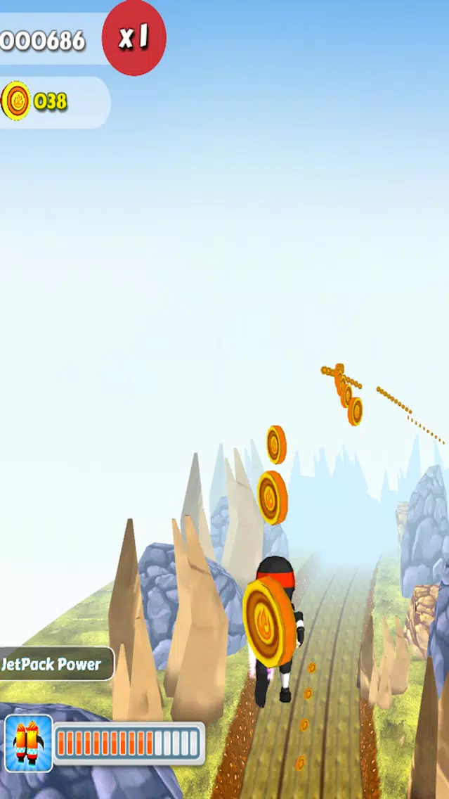 Captures d'écran de Clumsy Kid Ninja Runner : Sky Surfer Real Challenge Game