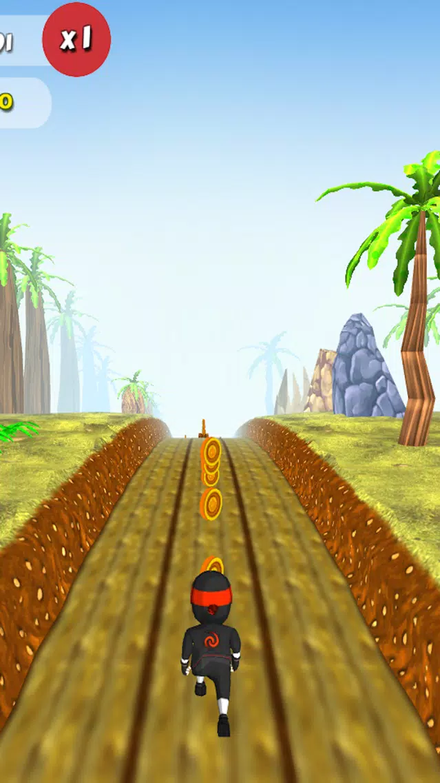 Captures d'écran de Clumsy Kid Ninja Runner : Sky Surfer Real Challenge Game