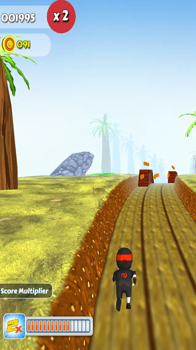 Captures d'écran de Clumsy Kid Ninja Runner : Sky Surfer Real Challenge Game