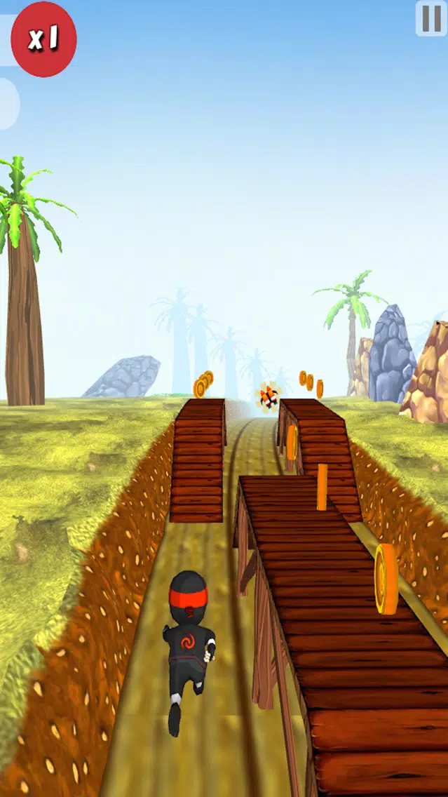 Captures d'écran de Clumsy Kid Ninja Runner : Sky Surfer Real Challenge Game