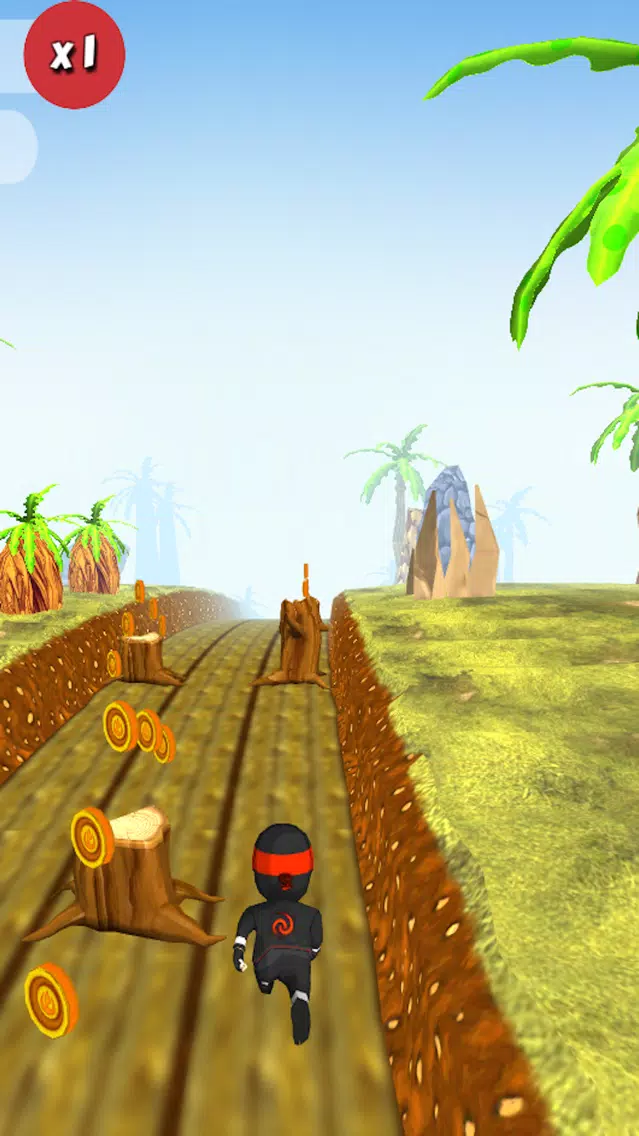 Captures d'écran de Clumsy Kid Ninja Runner : Sky Surfer Real Challenge Game
