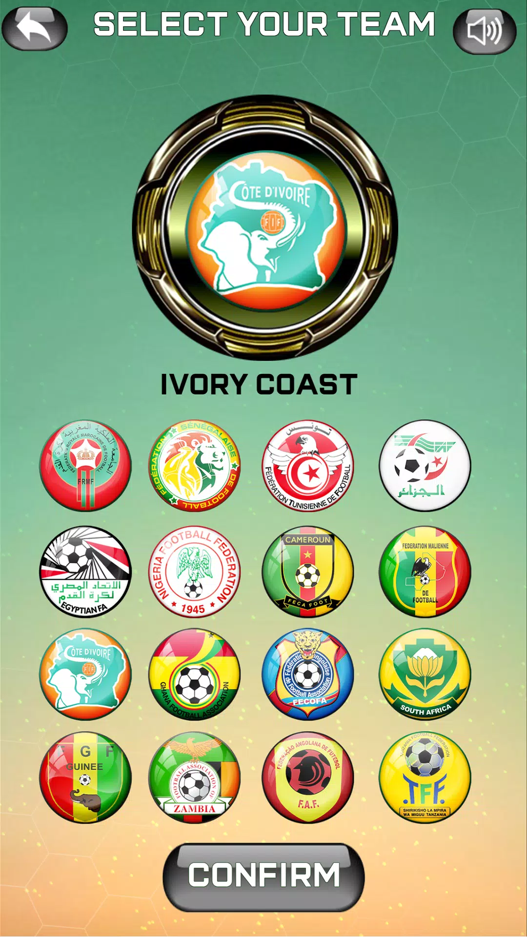 Africa Cup Of Nations Game Screenshots