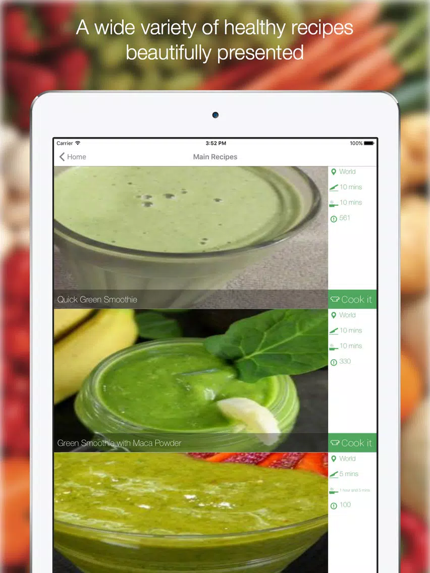 Green Smoothie Recipes - Find All Delicious Recipes iPad 应用截图