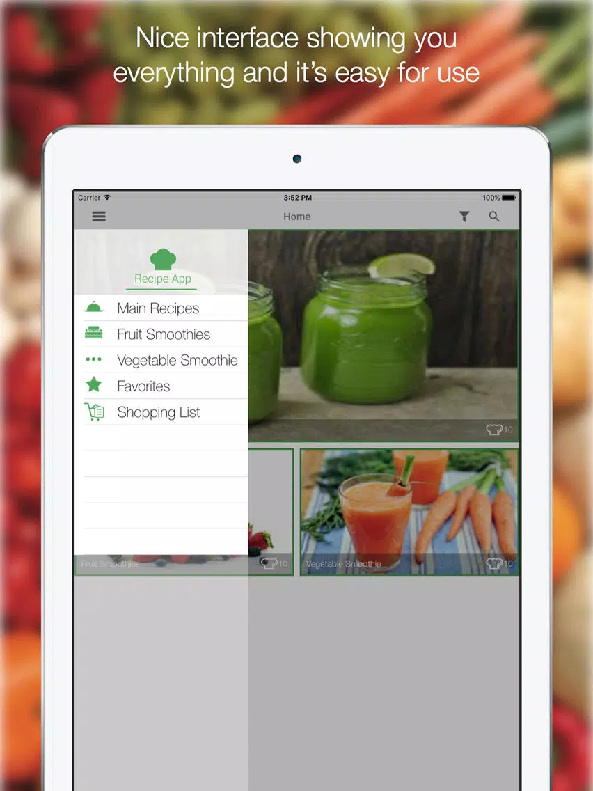 Green Smoothie Recipes - Find All Delicious Recipes iPad 应用截图