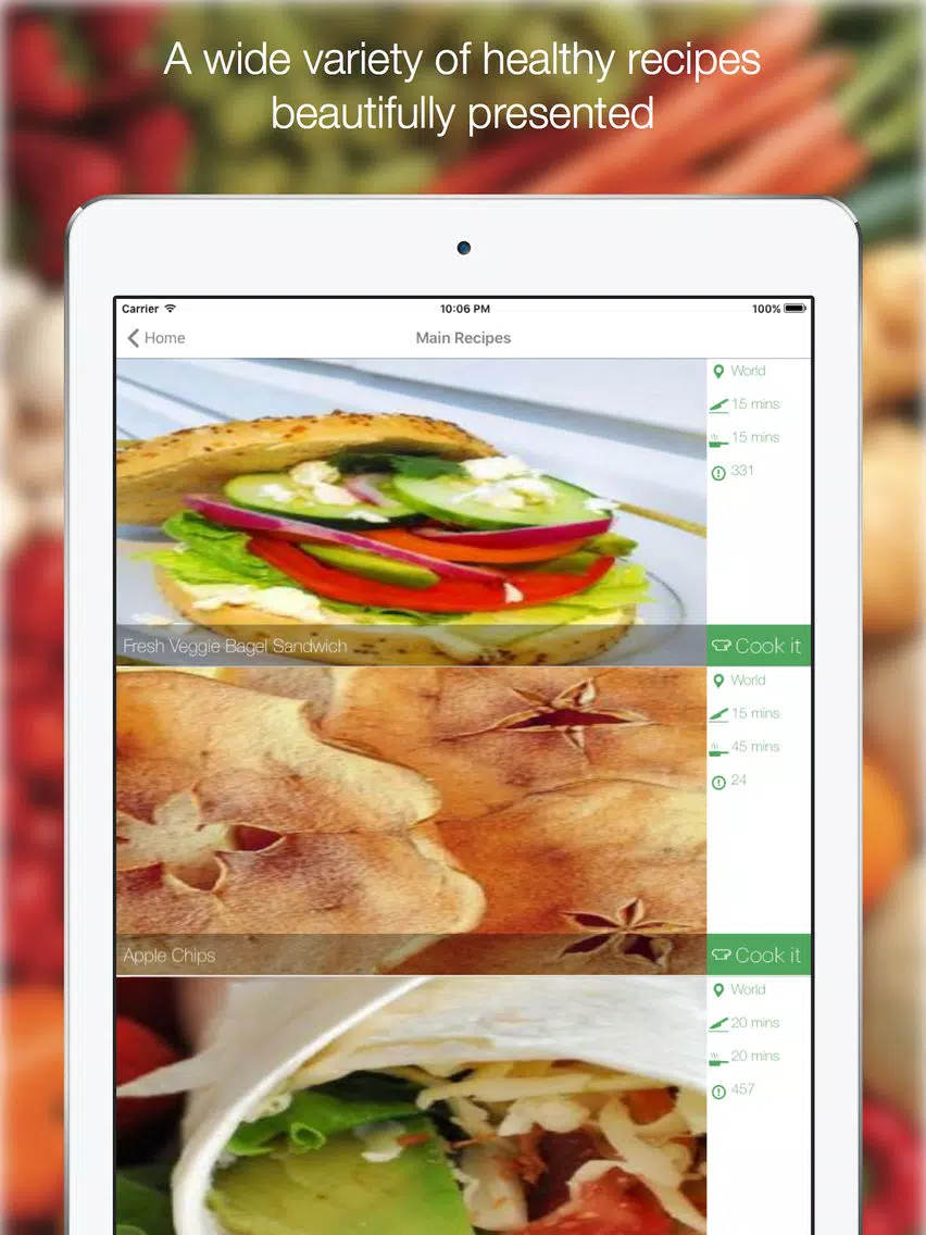 Meal Recipes - Find All The Delicious Recpies - Sandwich and Health Meal Recipes iPad Screenshots