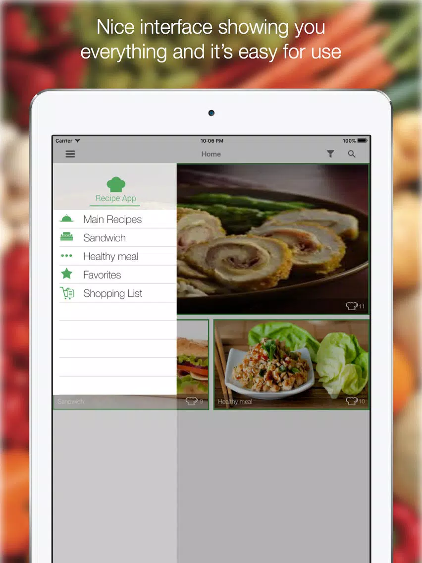 Meal Recipes - Find All The Delicious Recpies - Sandwich and Health Meal Recipes iPad Screenshots