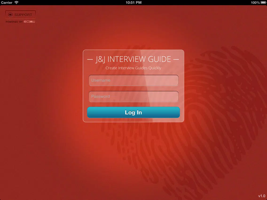 Johnson & Johnson Interview Guide iPad Screenshots