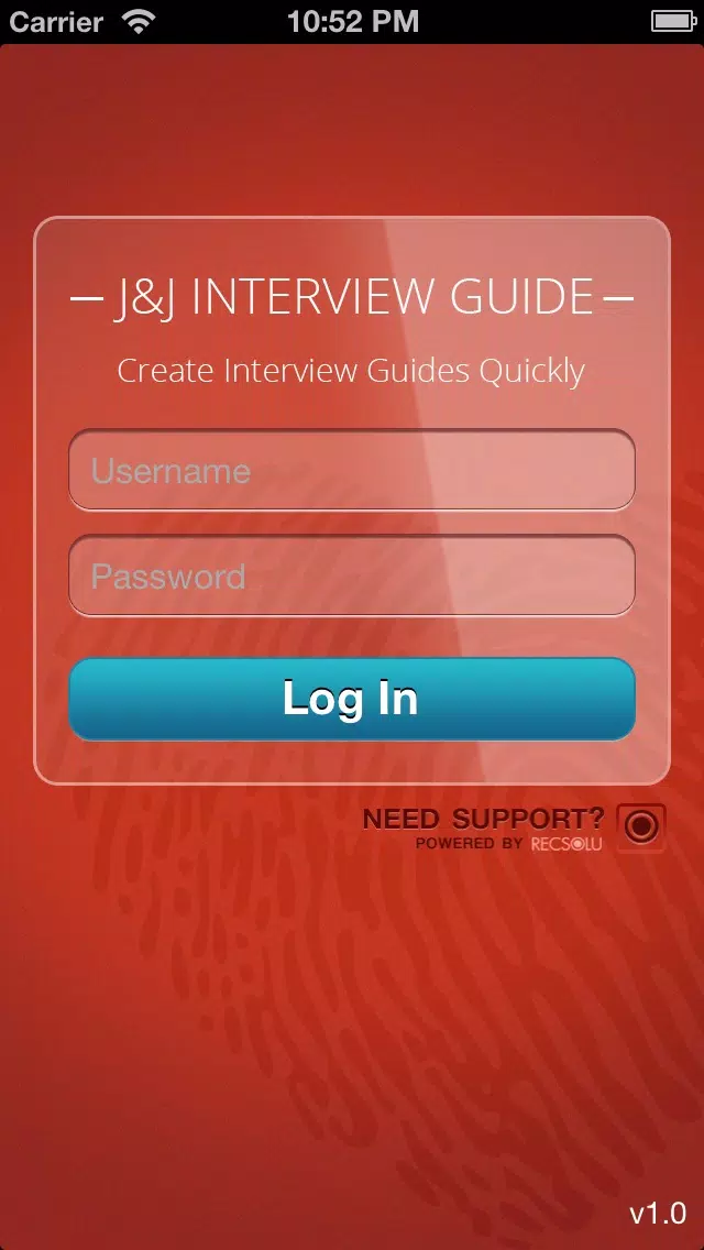Johnson & Johnson Interview Guide Screenshots