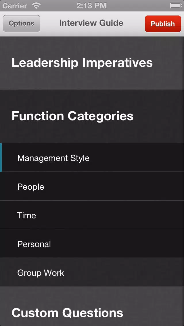 Johnson & Johnson Interview Guide Screenshots