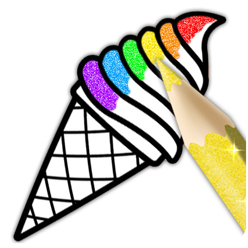 Glitter Ice Cream Coloring Glitter Ice Cream Coloring