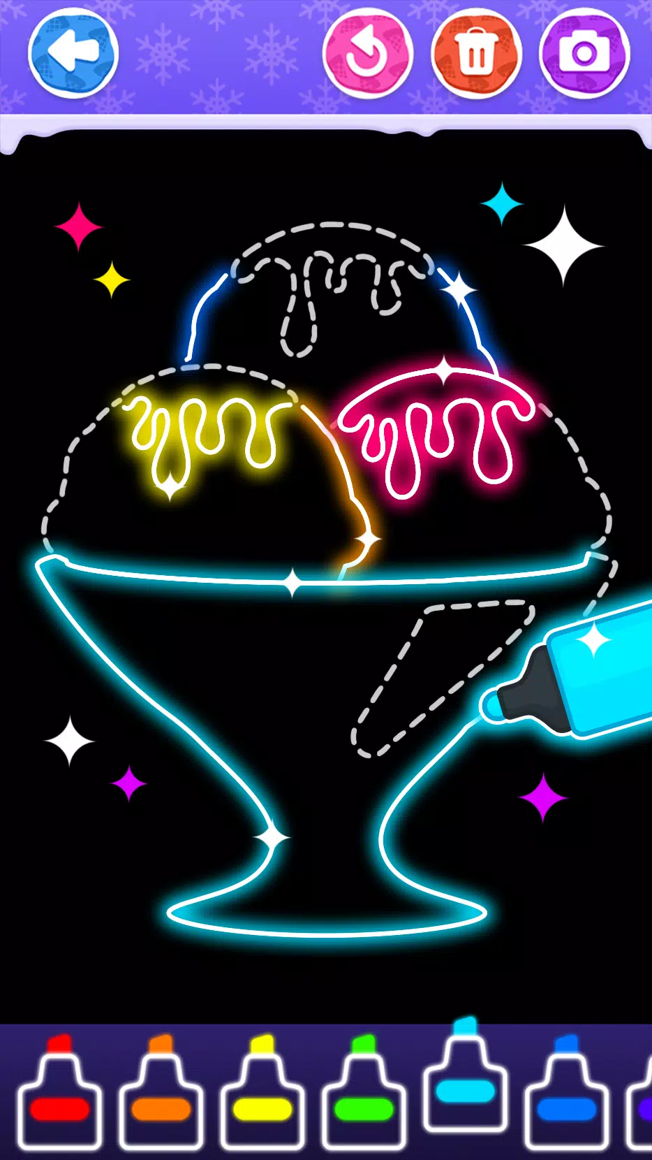 Glitter Ice Cream Coloring Screenshots