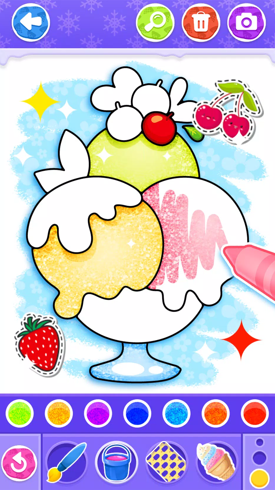Glitter Ice Cream Coloring Screenshots