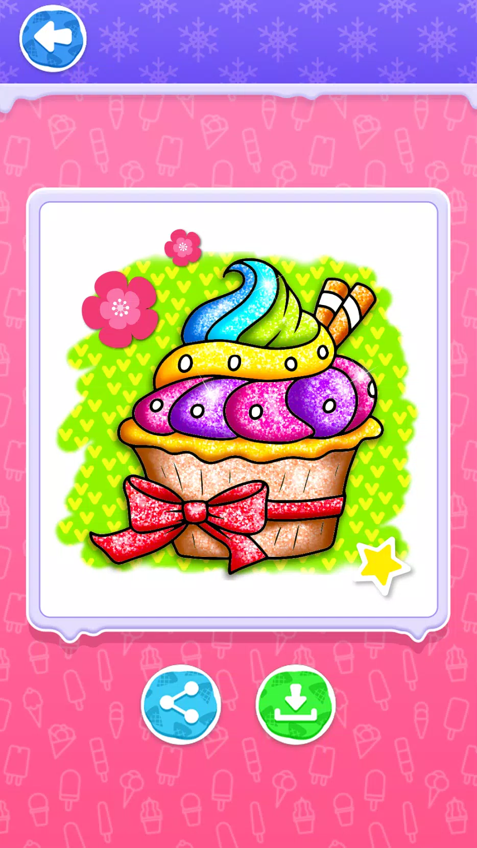 Glitter Ice Cream Coloring Screenshots