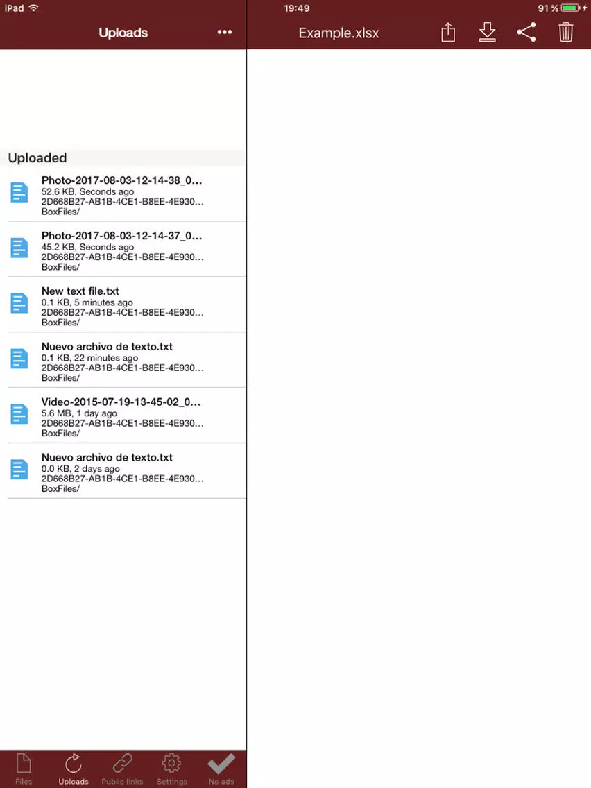 BoxFiles store & share files iPad Screenshots