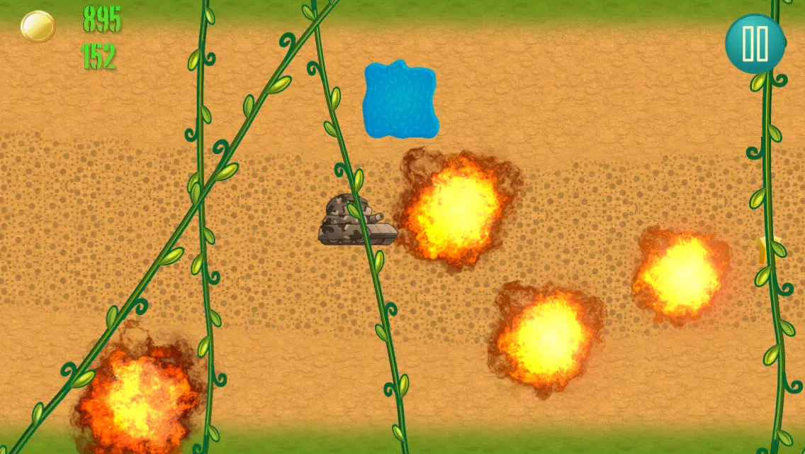 Tangkapan skrin Tiny Tank Battle Warfare Games - War Tanks Gunner Game