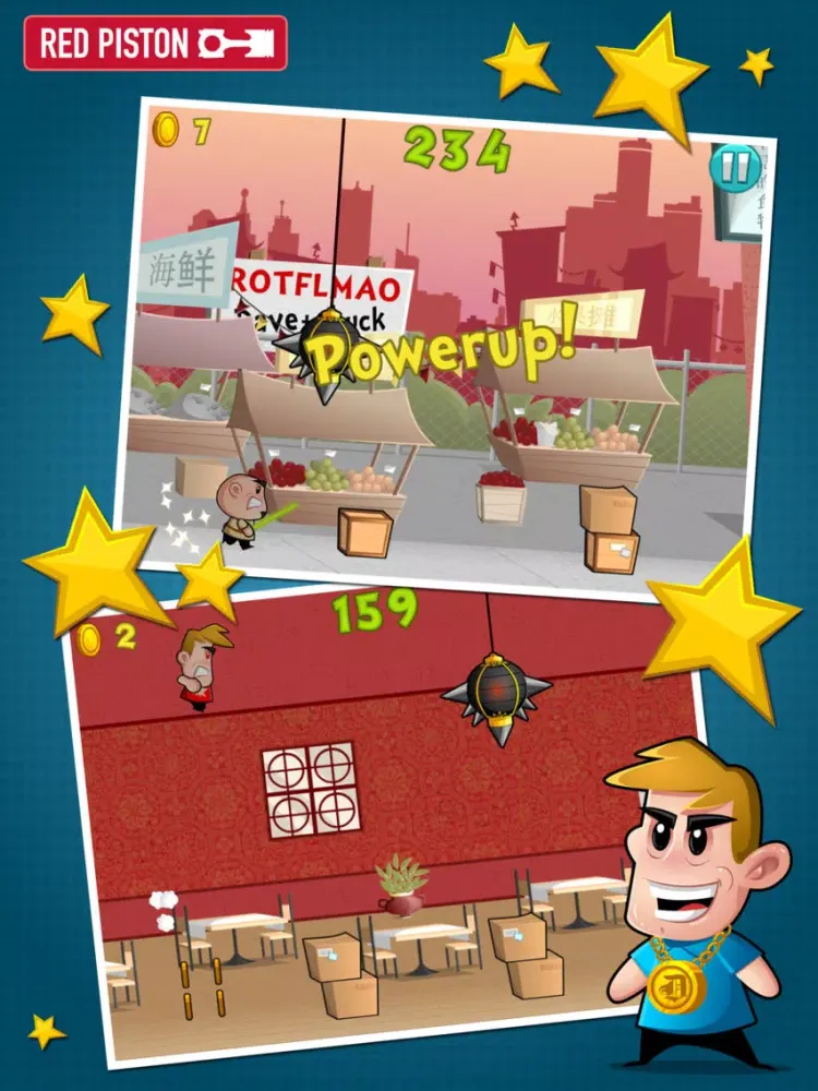 ภาพหน้าจอของ Dave And Chuck The Freak's Kick-Ass Game iPad 