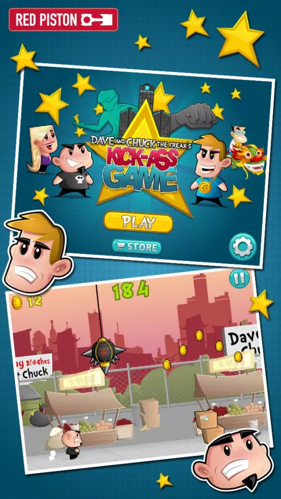 ภาพหน้าจอของ Dave And Chuck The Freak's Kick-Ass Game