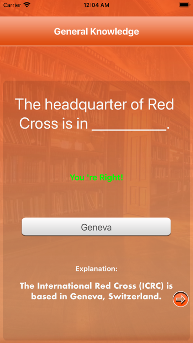 Capturas de tela do Genius GK Quiz Application