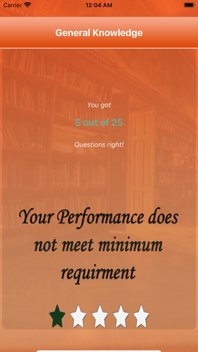 Capturas de tela do Genius GK Quiz Application