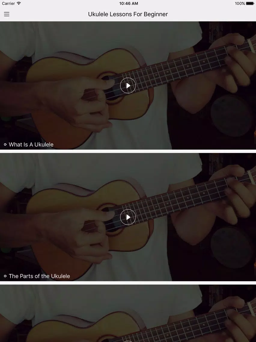Ukulele Lessons For Beginner-Video lessons for beginner,learn how to play ukulelle. iPad Screenshots