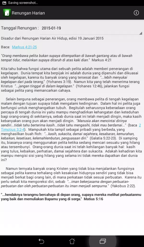 Renungan Harian Kristen Screenshots