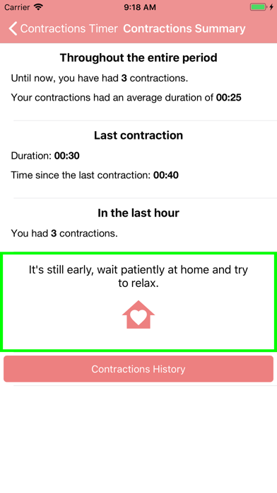 Ảnh chụp màn hình của Contraction Timer & Counter