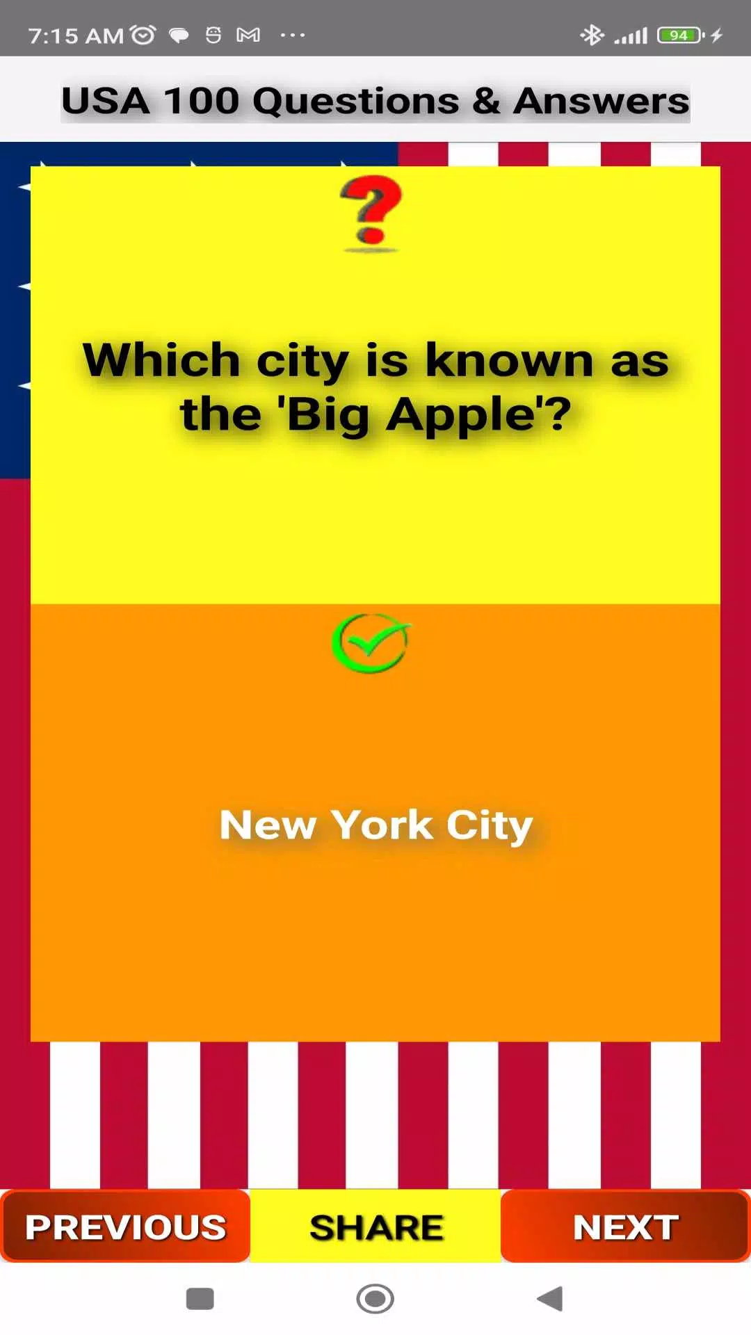USA 100 Questions and Answers Screenshots