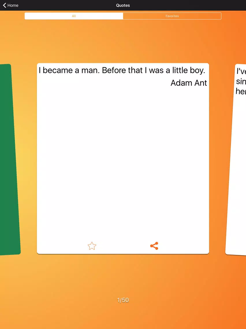 Daily Quotes - Adam Ant Version iPad Screenshots