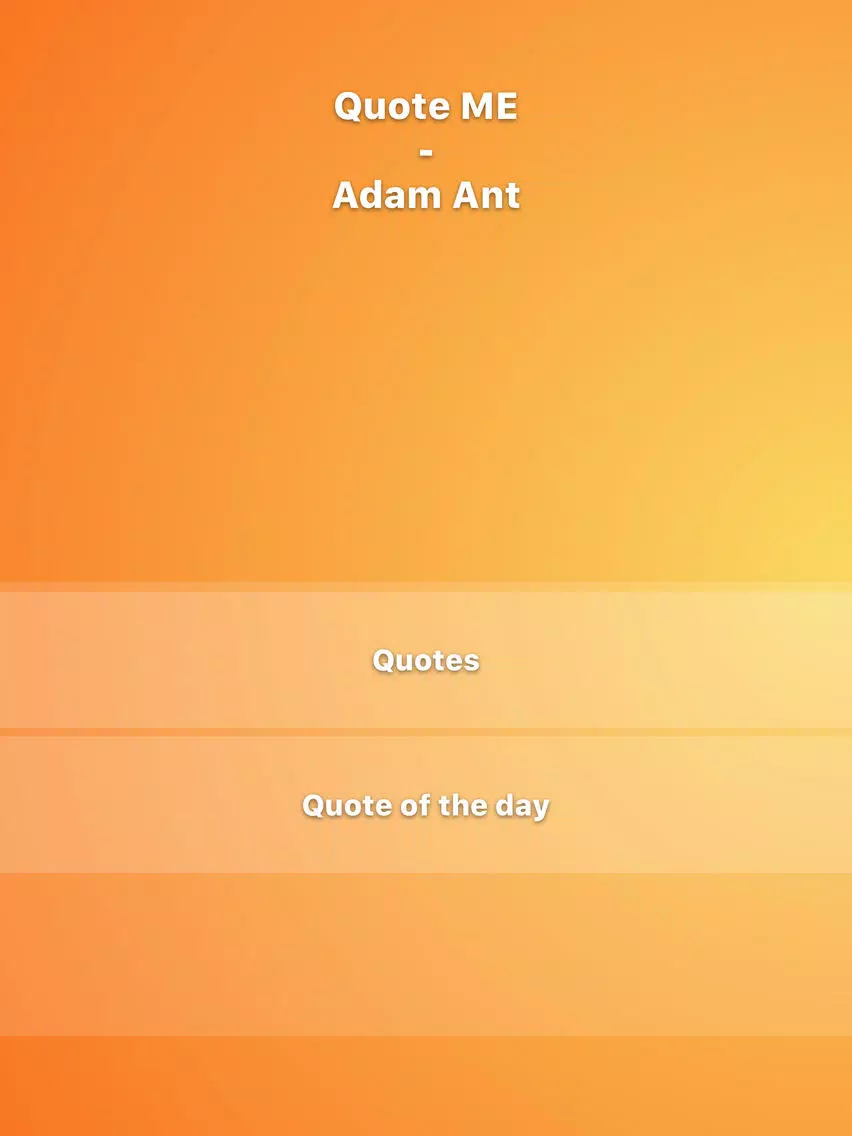 Daily Quotes - Adam Ant Version iPad Screenshots