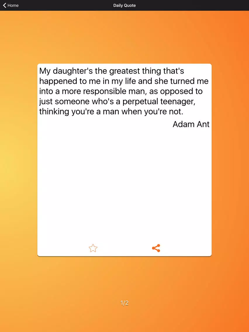 Daily Quotes - Adam Ant Version iPad Screenshots