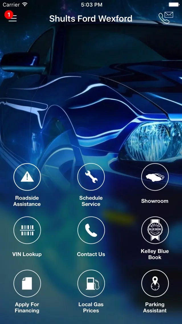 Ảnh chụp màn hình của Richard Bazzy's Shults Ford Lincoln DealerApp