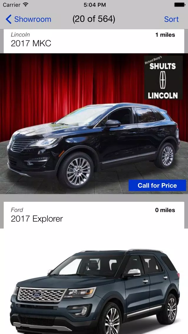 Ảnh chụp màn hình của Richard Bazzy's Shults Ford Lincoln DealerApp