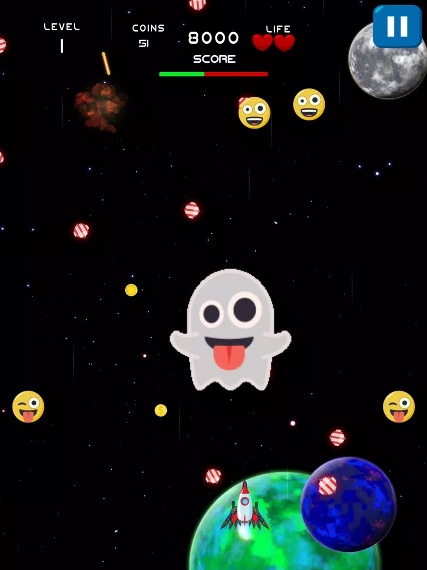 ภาพหน้าจอของ Space Shooter Emoji Invasion iPad 